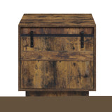 ZNTS ACME Bellarosa END TABLE Rustic Oak Finish LV01443