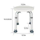 ZNTS Medical Bathroom Safety Shower Tub Aluminium Alloy Bath Chair Bench with Adjustable Height White 59137499