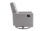 ZNTS Modern Upholstered Rocker Nursery Chair Plush Seating Glider Swivel Recliner Chair, Gray PP297876AAE