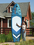ZNTS Inflatable Stand Up Paddle Board 9.9'x33"x5" With Premium SUP Accessories & Backpack, Wide Stance, W144080668