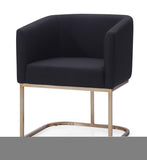 ZNTS Modrest Yukon Modern Black & Antique Brass Dining Chair B04961434