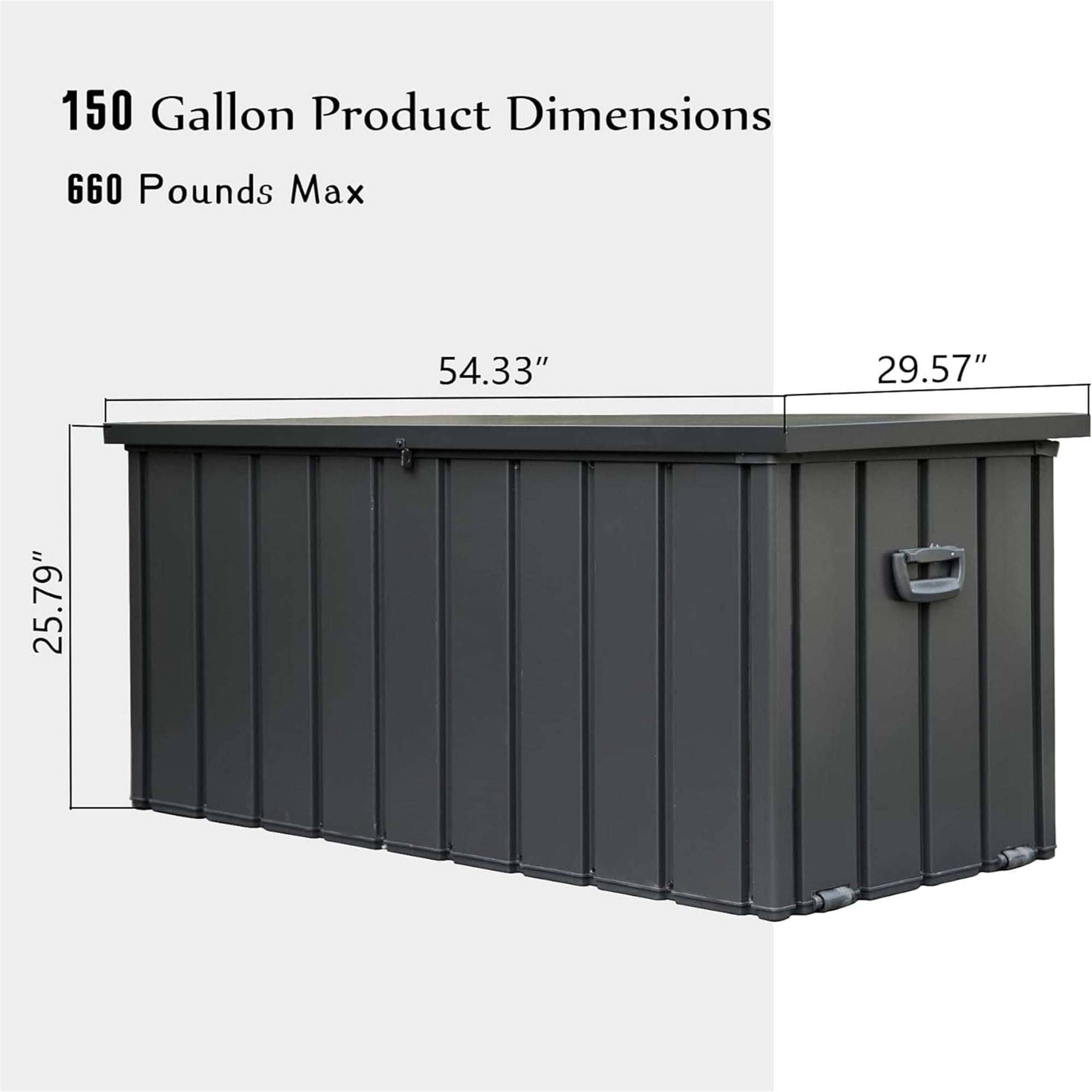 Dropship Outdoor Storage Box, 113 Gallon Wicker Patio Deck Boxes