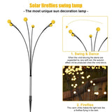 ZNTS Outdoor Solar LED Firefly Swaying Lawn Light Waterproof Garden Landscape Lamp 70511228