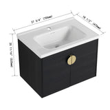 ZNTS 28 Inch Soft Close Doors Bathroom Vanity With Sink, For Small Bathroom, W999111976