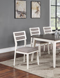 ZNTS Beautiful Unique Set of 2 Side Chairs White And Grey Kitchen Dining Room Furniture Ladder back B01181971