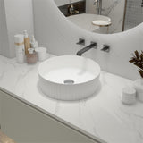 ZNTS Ceramic Circular Vessel Bathroom Sink Art Sink W999127748