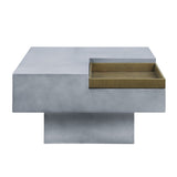 ZNTS ACME Kailano Coffee Table, Weathered Gray Finish LV01928