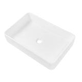 ZNTS 24"x16" White Ceramic Rectangular Vessel Bathroom Sink W124366965