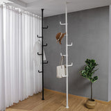 ZNTS Adjustable Laundry Pole Clothes Drying Rack Coat Hanger DIY Floor to Ceiling Tension Rod Storage 94115335