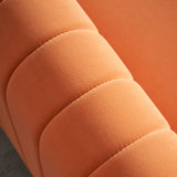 ZNTS Modern velvet sofa orange color W57946170