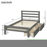 ZNTS Wood platform bed with two drawers, twin WF192971AAE