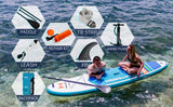ZNTS Inflatable Stand Up Paddle Board Yoga Board with Premium SUP Accessories & 02463742