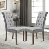 ZNTS Aristocratic Style Dining Chair Noble and Elegant Solid Wood Tufted Dining Chair Dining Room Set 57248947