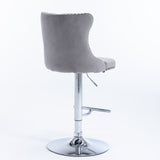 ZNTS A&A Furniture,Swivel Velvet Barstools Adjusatble Seat Height from 25-33 Inch, Modern Upholstered W114351407