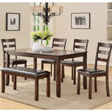 ZNTS Modern 6 Piece Dining Set, Brown B01682188