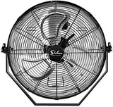 ZNTS Simple Deluxe 20 Inch High Velocity 3 Speed, Black Wall-Mount Fan, 2-Pack W113442932