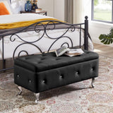 ZNTS Storage Bench, Flip Top Entryway Bench Seat with Safety Hinge, Storage Chest with Padded Seat, Bed W135959020