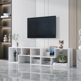 ZNTS Double L-Shaped TV Stand,Display Shelf ,Bookcase for Home Furniture,White W33133141
