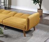 ZNTS Elegant Modern Sofa Mustard Color Polyfiber 1pc Sofa Convertible Bed Wooden Legs Living Room Lounge HS00F8511-ID-AHD