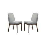 ZNTS Grey Fabric Upholstered Dining Chair, Brown SR011805