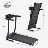 ZNTS Treadmill - 2.5 HP folding treadmill, easy to move, with 3-speed incline adjustment and 12 preset W1668124394