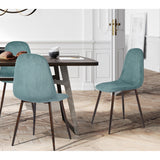 ZNTS Set of 4 Scandinavian velvet chairs -Mint W131470748