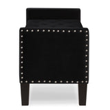 ZNTS Upholstered Tufted Button Storage Bench with nails trim,Entryway Living Room Soft Padded Seat with W2186139086
