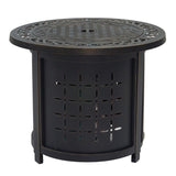 ZNTS Aluminum Round Firepit Table ABQ-WH027-CB