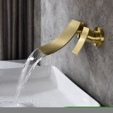 ZNTS Wall Mount Widespread Bathroom Faucet TH-9008LSJ
