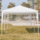 ZNTS 3*6m Non-Cloth PE Cloth Plastic Sprayed Iron Pipe Outdoor Party Tent White 08645783