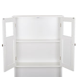 ZNTS FCH Double Doors Bathroom Cabinet White 95913699