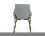 ZNTS Modrest Ganon Modern Grey & Antique Brass Dining Chair B04961360