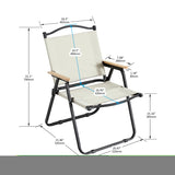 ZNTS 2-piece Folding Outdoor Chair for Indoor, Outdoor Camping, Picnics, Beach,Backyard, BBQ, Party, W24190812
