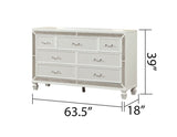 ZNTS Crystal Modern Style 7-Drawer Dresser Made With Wood Finished in White B00970958