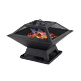 ZNTS Modernisation Square BBQ Grill Outdoor Heater Garden Outdoor Fireplace Portable Fire Pit Contracted 86800110