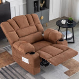 ZNTS Massage Recliner Chair Sofa with Heating Vibration W1692P147963