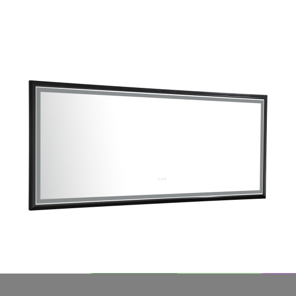 ZNTS 88 in. W x 38 in. H Super Bright Led Bathroom Mirror with Lights, Metal Frame Mirror Wall Mounted W127290279
