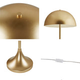 ZNTS Dome-Shaped 2-Light Metal Table Lamp B035122356