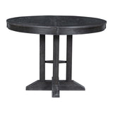 ZNTS TREXM Farmhouse Dining Table Extendable Round Table for Kitchen, Dining Room WF305980AAB