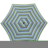 ZNTS Outdoor Patio 8.6-Feet Market Table Umbrella with Push Button Tilt and Crank, Blue Stripes[Umbrella 98809301