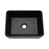ZNTS 16"x12" Black Ceramic Rectangular Vessel Bathroom Sink W124366990