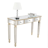 ZNTS Three Drawers Mirror Table Dressing Table Console Table 78599770