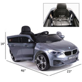ZNTS 12V Electric Kid Ride On Car, BMW GT Licensed Cars for Kids, Battery Powered Kids Ride-on Car Grey, W162982235