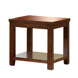 ZNTS End Table Dark Cherry Open Shelf Natural Wood Grain Design 1pc Table Living Room Furniture B011133619