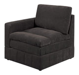 ZNTS 1pc LAF/RAF One Arm Chair Modular Chair Sectional Sofa Living Room Furniture Mink Morgan Fabric B011126612