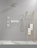 ZNTS Wall Mounted Waterfall Rain Shower System With 3 Body Sprays & Handheld Shower W127263351