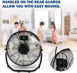 ZNTS Simple Deluxe 12 Inch 3-Speed High Velocity Heavy Duty Metal Industrial Floor Fans Quiet for Home, W113442933