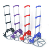 ZNTS Portable Aluminium Cart Folding Dolly Push Truck Hand Collapsible Trolley Luggage Purple 09846099