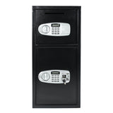ZNTS 775*370*360mm Digital Keypad Double Depository Safe Black 09393515