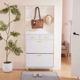 ZNTS Entryway Bedroom Armoire,Shoe Cabinet,Wardrobe Armoire Closet, Drawers and Shelves, Handles, Hanging 86561655